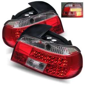  97 00 BMW E39 LED Tail Lights   Red Clear: Automotive