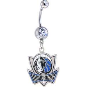  NBA Dallas Mavericks Crystalline Gem Belly Ring: Jewelry