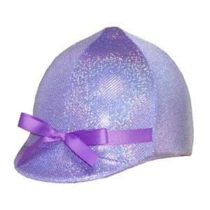 Equestrian Riding Helmet Cover   Holographic Lavender