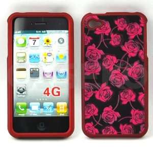  3d Rose Design Hard Case for Apple Iphone4 Everything 