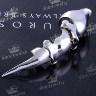 1PC Silvery Spike Armor Knuckle Joint Full Punk Cool Gothic Finger 