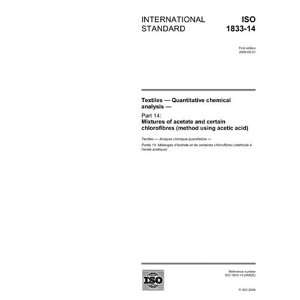   acetate and certain chlorofibres (method using acetic acid): ISO/TC 38