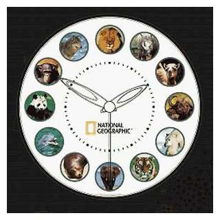   Branded Products NGAC National Geographic Animal Clock: Home & Kitchen