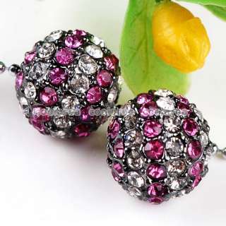 14/Color 5pc Crystal Rhinestone Loose Disco Ball Beads For Macrame 