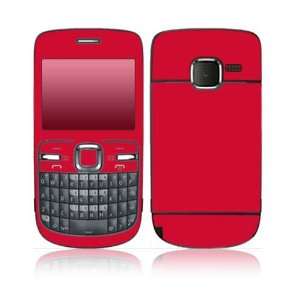 Nokia C3 00 Decal Skin Sticker   Simply Red