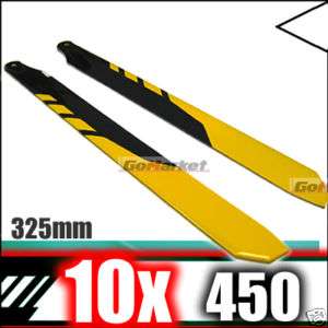 10xp 325mm Rotor Main Blade For ALIGN RC Trex 450 SE Y  