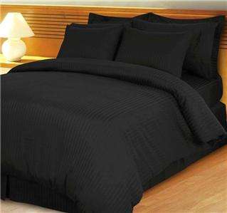 Black Down Alternative 4pc Comforter Sets/ Egyptian Cotton/ 4 Sizes/2 