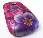 PURPLE PINK FLOWERS Hard Shell Snap On Case Cover For LG 800G Phone 
