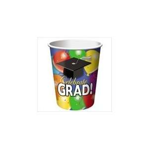  Grad Balloons Graduation 9 oz. Paper Cups Toys & Games