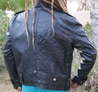   La Rocka Black Leather Skull Crossbones Motorcycle Jacket sz M RARE