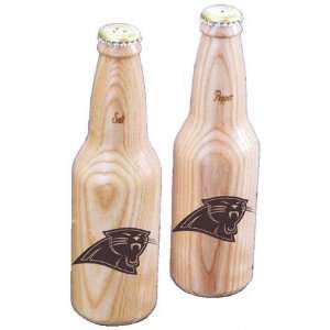  Carolina Panthers Wood Bottle Salt & Pepper Shaker Set 