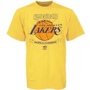  adidas Los Angeles Lakers Gold Locker Room T shirt: Sports & Outdoors