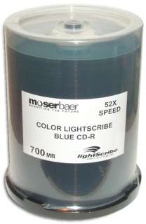 52X 80 Minute MBI BLUE COLOR LIGHTSCRIBE DIRECT DISC LABELING CD Rs