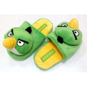  Green Angry Bird Plush Slipper   Universal fit up to 9.5 