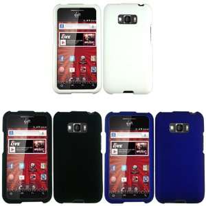iFase Brand LG Optimus Elite LS696 Combo Rubber White Protective Case 