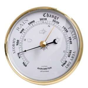 Standard Design Weather Instruments  Barometer, 3 7/8 White Dial 