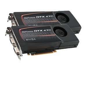  EVGA GeForce GTX 470 1280MB GDDR5 SLI SLI Bundle 