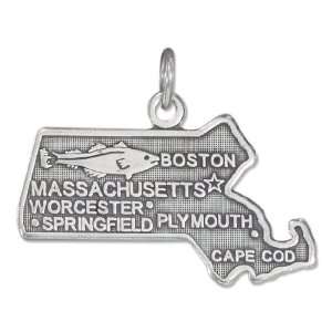  Sterling Silver Massachusetts State Charm.: Jewelry