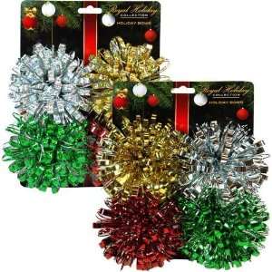  4pk 4 Christmas Gift Wrapping Bows (Assorted Color 