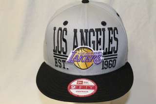 LOS ANGELES LAKERS NBA NEW ERA 9FIFTY SNAPBACK HAT CAP ESTABLISHED P6 