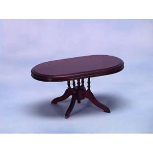  Dollhouse Miniature Mahogany Oval Table 