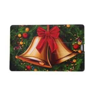  4GB Christmas Bell Pattern Credit Card Style USB Flash 