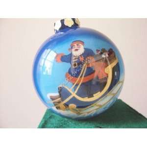  New York Mets Hand Painted Glass Ball Ornament: Home 