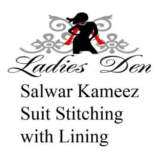 LADIES DEN SALWAR KAMEEZ SUIT STITCHING WITH LINING  