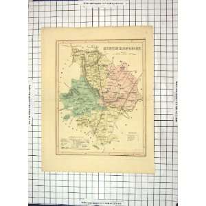  Antique Map Archer Huntingdonshire Peterborough Kimbolton 