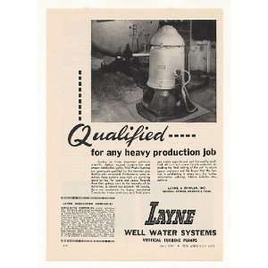  1950 Layne Well Water System Vertical Turbine Pump Print 