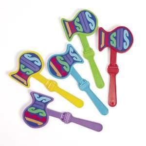  Jesus Fish Hand Clappers (1 dz) Toys & Games