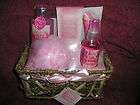 Pink Peony Rose 6 Pc Gift Basket Set Special Girl Lady Woman Mothers 