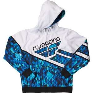   Fly Racing Kinetic Hoody, Blue/White, Size: Lg, 354 0081L: Automotive