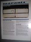 Marantz MA 24, MA 22, SC 22, PH 22 Amplifier Brochure  