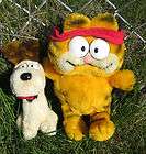 Garfield And Odie Plush Vintage Dakin 1981 Fun Farm 1983 8 Inch & 6 