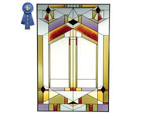 35 Stained Glass DECO TECTURAL Window Panel Suncatcher  