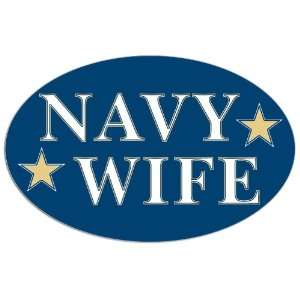  Oval Navy Wife Sticker: Everything Else