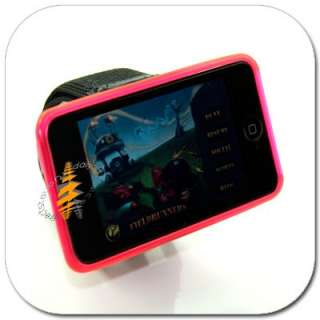 PINK TPU GEL SKIN CASE+ARMBAND iPod Touch 4th Gen 4G 4  