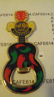   Rock Hotel ALBUQUERQUE Red & Green Chiles Bottle Opener Guitar Magnet