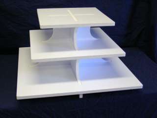 Tier Square CupCake Stand Plastic Foam Core (STRONG)  