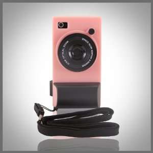Pink Camera with Neck Strap & Stand Zany Hybrid case cover for Apple 