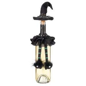 : Ganz Halloween Wine Bottle Topper Decoration   Bottle Decor Black w 