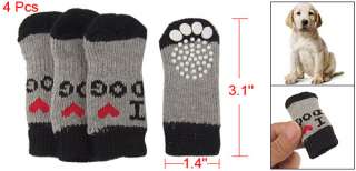 Winter Ribbed Hem Acrylic Shoes Wear Socks for Pet Dog  