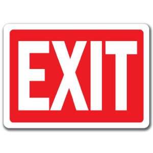  Exit Sign (white on red)   10 x 14 OSHA Safety Sign 