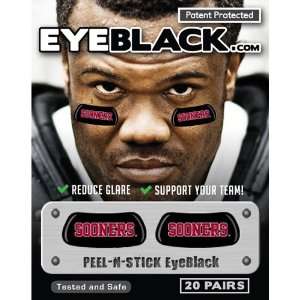  BSS   Oklahoma Sooners NCAA Peel & Stick Eyeblack Strips 