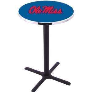  University of Mississippi Pub Table with 211 Style Base 