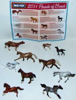 Breyer Horses ~ Stablemates Parade of Breeds ~ 2011 JCP ~ 10 Horses 