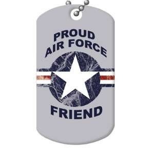  Proud Air Force Friend Dog Tag and Chain 
