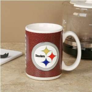 Pittsburgh Steelers Pewter Logo Football Coffee Mug:  