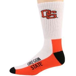  NCAA Oregon State Beavers Tri Color Team Logo Crew Socks 